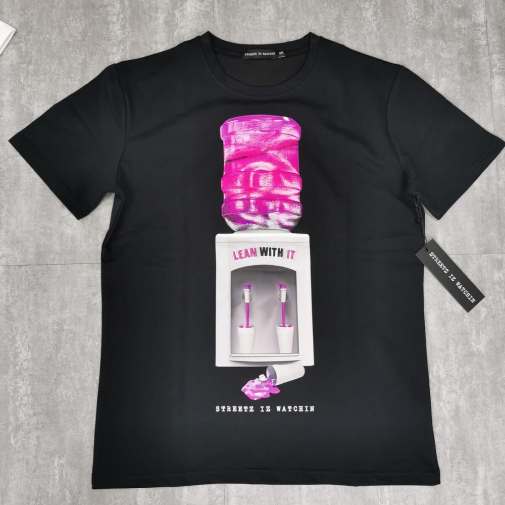 NWT Streetz Iz Watchin Men's Lean With It Tee Black Size XL